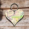 KNYGA Bookshop OS Map Wooden Heart Key-ring - Snowdonia National Park