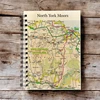 KNYGA Bookshop OS Map Wooden Lined Notebook - North York Moors National Park