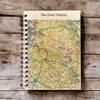 KNYGA Bookshop OS Map Wooden Lined Notebook - Peak District National Park