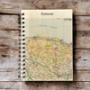 KNYGA Bookshop OS Map Wooden Lined Notebook - Exmoor National Park