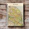 KNYGA Bookshop OS Map Wooden Lined Notebook - The Broads