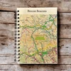 KNYGA Bookshop OS Map Wooden Lined Notebook - Brecon Beacons National Park