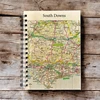 KNYGA Bookshop OS Map Wooden Lined Notebook - South Downs National Park