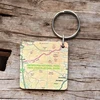 KNYGA Bookshop OS Map Wooden Square Key-ring - Snowdonia National Park