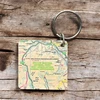 KNYGA Bookshop OS Map Wooden Square Key-ring - Brecon Beacons National Park