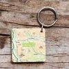 KNYGA Bookshop OS Map Wooden Square Key-ring - Loch Lomond and The Trossachs National Park