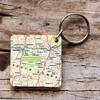 KNYGA Bookshop OS Map Wooden Square Key-ring - South Downs National Park