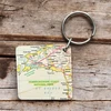 KNYGA Bookshop OS Map Wooden Square Key-ring - Pembrokeshire Coast National Park