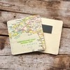 KNYGA Bookshop OS Map Wooden Square Magnet - Pembrokeshire Coast National Park