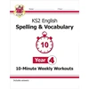 KNYGA Cgp Books KS2 Year 4 English 10-Minute Weekly Workouts: Spelling &amp; Vocabulary