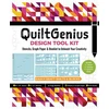 KNYGA Ct Publishing QuiltGenius Design Tool Kit, Stencils, Graph Paper &amp; Booklet to Unleash Your Creativity