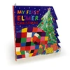 KNYGA David Mckee My First Elmer Christmas, Shaped Board Book