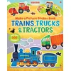 KNYGA Felicity Brooks Make a Picture Sticker Book Trains, Trucks &amp; Tractors