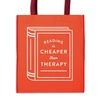 KNYGA Galison Reading is Cheaper Than Therapy Reusable Shopping Bag