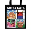 KNYGA Mudpuppy Artsy Cats Reusable Shopping Bag