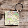 KNYGA Bookshop OS Map Wooden Square Key-ring - New Forest National Park