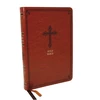 KNYGA Thomas Nelson KJV Holy Bible: Thinline, Brown Leathersoft, Raudona Letter, Comfort Print: King James Version