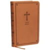 KNYGA Thomas Nelson Nelson Thomas KJV Holy Bible: Value Compact Thinline, Brown Leathersoft, Raudona Letter, Comfort Print: King James Version