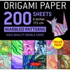 KNYGA Tuttle Publishing Origami Paper 200 sheets Marbled Patterns 6" (15 cm)