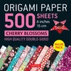 KNYGA Tuttle Publishing Origami Paper 500 sheets Cherry Blossoms 6 inch (15 cm)