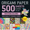 KNYGA Tuttle Publishing Origami Paper 500 sheets Rainbow Watercolors 6" (15 cm)