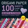 KNYGA Tuttle Tuttle Publishing Origami Paper 100 sheets Hearts & Flowers 6" (15 cm)