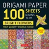 KNYGA Tuttle Tuttle Studio Origami Paper 100 Sheets Bright Flowers 6" (15 cm)