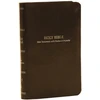 KNYGA Zondervan KJV Holy Bible: Pocket New Testament with Psalms and Proverbs, Brown Leatherflex, Raudona Letter, Comfort Print: King James Version