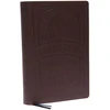 KNYGA Zondervan Publishing KJV Holy Bible: Large Print with 53,000 Cross References, Brown Genuine Leather, Raudona Letter, Comfort Print: King James Version (Verse Art Cover Collection)
