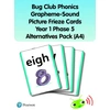 KNYGA Bookshop Bug Club Phonics Grapheme-Sound Picture Frieze Cards Year 1 Phase 5 alternatives (A4)