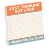 KNYGA Bookshop Knock Knock Thinking Out Loud Sticky Notes (4 x 4-inches)