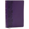 KNYGA Bookshop NKJV Giant Print End-of-Verse Reference Bible, Violetinė Leathersoft, Raudona Letter, Comfort Print