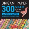 KNYGA Bookshop Origami Paper - Japanese Washi Patterns- 4 inch (10cm) 300 sheets