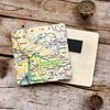 KNYGA Bookshop OS Map Wooden Square Magnet - Peak District National Park