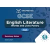 KNYGA SnapRevise GCSE AQA English Literature: Worlds and Lives Poetry Summary Notes
