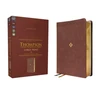 KNYGA Frank Charles Thompson NKJV, Thompson Chain-Reference Bible, Large Print, Leathersoft, Brown, Raudona Letter, Comfort Print