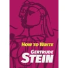 KNYGA Gertrude Stein How to Write