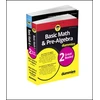 KNYGA Mark Zegarelli Basic Math &amp; Pre-Algebra For Dummies Book + Workbook Bundle