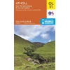 KNYGA Ordnance Survey Atholl, Glen Tilt, Beinn Dearg &amp; Carn nan Gabhar