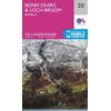KNYGA Ordnance Survey Beinn Dearg &amp; Loch Broom, Ben Wyvis
