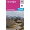 KNYGA Ordnance Survey Glen Carron &amp; Glen Affric