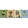 KNYGA Peony Press Staff Pocket Note Set of 4 Mini Pads: Hipster Animals