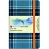 KNYGA Scotland Ron Grosset; Kinloch Anderson Mėlyna Loch Tartan: Pocket: 14 x 9cm - Waverley Scotland Tartan Cloth Commonplace Notebook/Journal