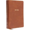 KNYGA Thomas Nelson NKJV, Foundation Study Bible, Large Print, Leathersoft, Brown, Raudona Letter, Thumb Indexed, Comfort Print