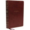 KNYGA Thomas Thomas Nelson NKJV Holy Bible, Super Giant Print Reference Bible, Brown Leathersoft, 43,000 Cross references, Raudona Letter, Comfort Print: New King James Version