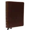 KNYGA Thomas Thomas Nelson NKJV, Journal the Word Bible, Large Print, Bonded Leather, Brown, Raudona Letter