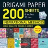 KNYGA Tuttle Publishing Firm Staff Origami Paper 200 sheets Inspirational Messages 6" (15 cm)