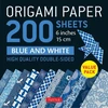 KNYGA Tuttle Tuttle Publishing Origami Paper 200 sheets Mėlyna and Baltas Patterns 6" (15 cm)
