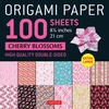 KNYGA Tuttle Tuttle Studio Origami Paper 100 sheets Cherry Blossoms 8 1/4" (21 cm)