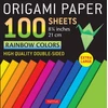 KNYGA Tuttle Tuttle Studio Origami Paper 100 sheets Rainbow Colors 8 1/4" (21 cm)